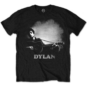 Bob Dylan - Bob Dylan Unisex T-Shirt: Guitar & Logo ryhmässä Minishops / Bob Dylan @ Bengans Skivbutik AB (4219967r)