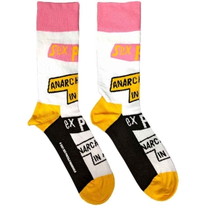 Sex Pistols - Anarchy In The Uk Wht Socks (Eu 40-45) ryhmässä Minishops / Sex Pistols @ Bengans Skivbutik AB (4225960)