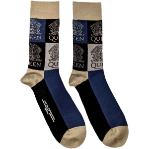 Queen - Crest Blocks Uni Navy Socks (Eu 40-45) ryhmässä MERCH @ Bengans Skivbutik AB (4225961)