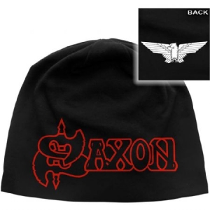 Saxon - Saxon Unisex Beanie Hat: Logo & Eagle (Back Print) ryhmässä MERCH @ Bengans Skivbutik AB (4233073)