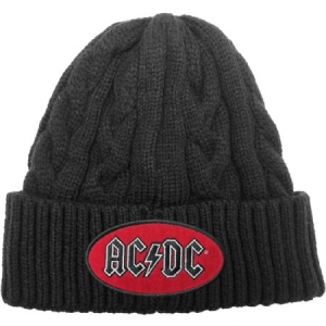 AC/DC - AC/DC Unisex Beanie Hat: Oval Logo (Cable-Knit) ryhmässä Minishops / AC/DC @ Bengans Skivbutik AB (4235478)