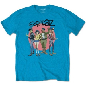 Gorillaz - Gorillaz Unisex T-Shirt: Group Circle Rise ryhmässä Minishops / Gorillaz @ Bengans Skivbutik AB (4235545r)