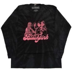 Blackpink - Blackpink Unisex Long Sleeved T-Shirt: Photo (Tie Dye) ryhmässä Minishops / K-Pop Minishops / Blackpink @ Bengans Skivbutik AB (4235575r)