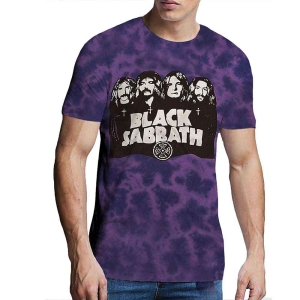 Black Sabbath - Band & Logo Uni Purp Dip-Dye ryhmässä Minishops / Black Sabbath @ Bengans Skivbutik AB (4267797r)