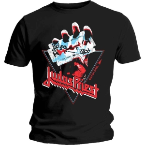 Judas Priest - Unisex T-Shirt: British Steel Hand Triangle ryhmässä Minishops / Judas Priest @ Bengans Skivbutik AB (4267923r)