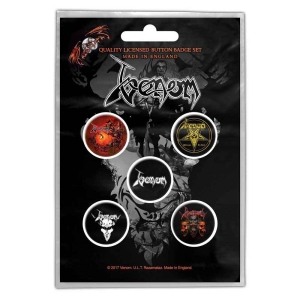 Venom - Black Metal Button Badge Pack ryhmässä MERCH @ Bengans Skivbutik AB (4271710)