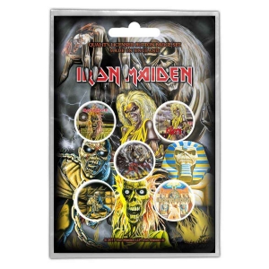 Iron Maiden - Early Albums Button Badge Pack ryhmässä MERCH @ Bengans Skivbutik AB (4271711)