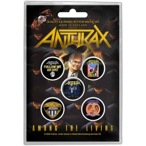 Anthrax - Among The Living Button Badge Pack ryhmässä -Start Jan R4 @ Bengans Skivbutik AB (4271731)