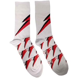 David Bowie - Flash Uni Wht Socks (Eu 40-45) ryhmässä Minishops / David Bowie / David Bowie Merch @ Bengans Skivbutik AB (4271737)