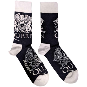 Queen - White Crests Uni Navy Socks (Eu 40-45) ryhmässä Minishops / Queen @ Bengans Skivbutik AB (4271752)