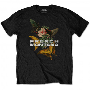 French Montana - Unisex T-Shirt: Butterfly ryhmässä MERCH @ Bengans Skivbutik AB (4285352r)