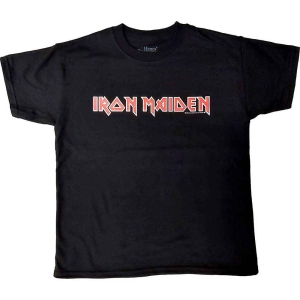 Iron Maiden - Logo Boys T-Shirt Bl ryhmässä MERCH @ Bengans Skivbutik AB (4287493r)