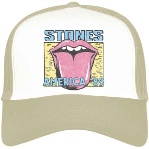 Rolling Stones - America '89 Tour Map Sand/Wht Mesh-Back ryhmässä MERCH @ Bengans Skivbutik AB (4289890)