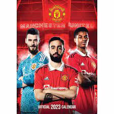 Manchester United FC - Manchester United FC 2023 Calendar A3, O ryhmässä MERCH / Kalenterit Varastomyynnit @ Bengans Skivbutik AB (4291510)