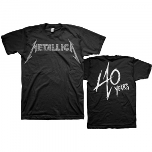 Metallica -  Metallica Unisex T-Shirt: 40th Anniversary Songs Logo (Back Print) (L) ryhmässä MERCH @ Bengans Skivbutik AB (4299728)