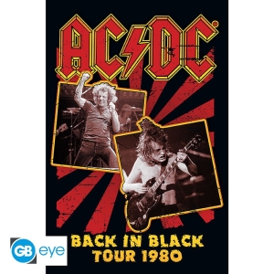 AC/DC - Back in Black 80  Poster 91,5x61 ryhmässä MERCHANDISE / Merch / Hårdrock @ Bengans Skivbutik AB (4301699)