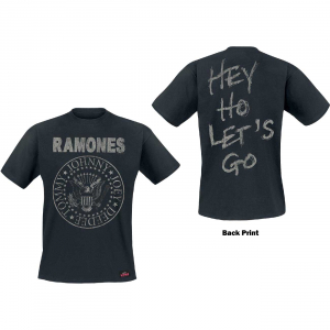 Ramones - Seal Hey Ho (Small) Unisex Back Print T-Shirt ryhmässä Minishops / Ramones @ Bengans Skivbutik AB (4303382)