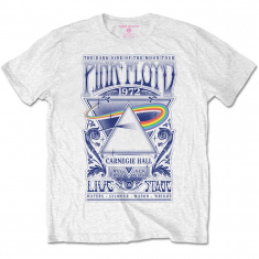 Pink Floyd - Carnegie Hall Poster (Medium) Unisex White T-Shirt ryhmässä Minishops / Pink Floyd @ Bengans Skivbutik AB (4303395)