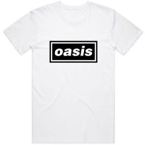 Oasis - Decca Logo (Small) Unisex White T-Shirt ryhmässä Minishops / Oasis @ Bengans Skivbutik AB (4303428)