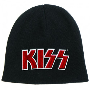 Kiss - Red On White Logo Unisex Beanie Hat ryhmässä MERCH @ Bengans Skivbutik AB (4304053)