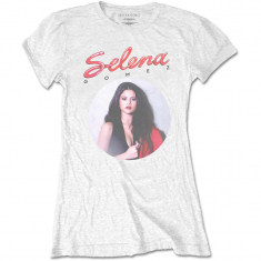 Selena Gomez - 80's Glam (Large) Ladies White T-Shirt ryhmässä MERCH @ Bengans Skivbutik AB (4304068)