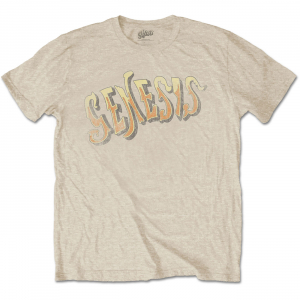 Genesis - Vintage Logo Golden (Small) Unisex Sand T-Shirt ryhmässä MERCH @ Bengans Skivbutik AB (4304072)