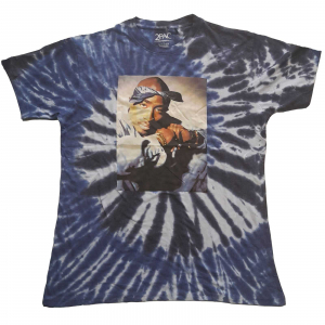 Tupac - Photo Swirl Wash Collection (Small) Ladies Blue T-Shirt ryhmässä Minishops /  @ Bengans Skivbutik AB (4304139)