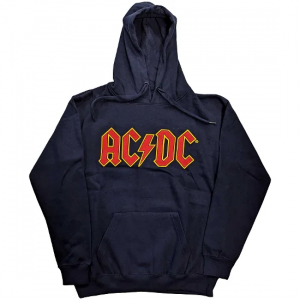 AC/DC - AC/DC Unisex Pullover Hoodie: Logo (navy ryhmässä Minishops / AC/DC @ Bengans Skivbutik AB (4307851r)