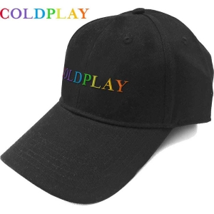 Coldplay - Rainbow Logo Bl Baseball C ryhmässä Minishops / Coldplay @ Bengans Skivbutik AB (4366609)