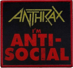 Anthrax - Anti-Social Printed Patch ryhmässä Minishops / Anthrax @ Bengans Skivbutik AB (4379907)