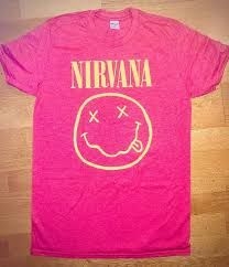 Nirvana - Nirvana T-Shirt Smiley (Light Red) ryhmässä Minishops / Nirvana @ Bengans Skivbutik AB (4381354)