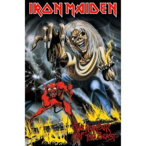 Iron Maiden - Number Of The Beast Textile Poster ryhmässä MERCH @ Bengans Skivbutik AB (4398182)