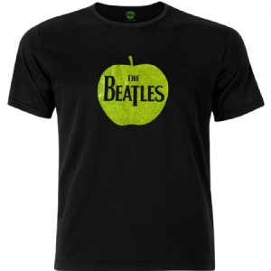 The beatles - Unisex Embellished T-Shirt: Apple Logo (Green Sparkle Gel) (Small) ryhmässä Minishops / Beatles @ Bengans Skivbutik AB (4400355)