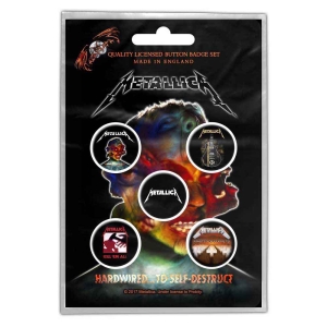 Metallica - Hardwired To Self Destruct Button Badge ryhmässä MERCH @ Bengans Skivbutik AB (4400513)