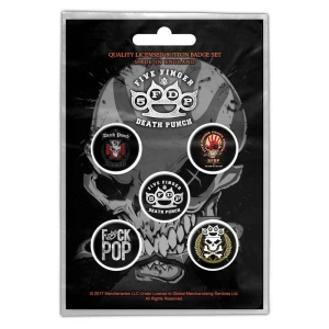 Five Finger Death Punch - Ffdp Button Badge Pack ryhmässä Minishops / Five Finger Death Punch @ Bengans Skivbutik AB (4400521)