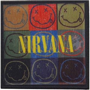 Nirvana - Distressed Smiley Blocks Printed Patch ryhmässä Minishops / Nirvana @ Bengans Skivbutik AB (4400550)