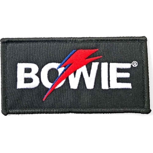 David Bowie - Flash Logo Woven Patch ryhmässä Minishops / David Bowie / David Bowie Merch @ Bengans Skivbutik AB (4400560)