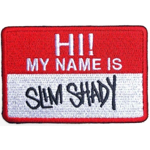 Eminem - Slim Shady Name Badge Woven Patch ryhmässä MERCHANDISE / Merch / Hip Hop-Rap @ Bengans Skivbutik AB (4400564)