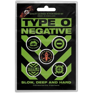 Type O Negative - Slow, Deep & Hard Button Badge Pack ryhmässä Minishops / Type O Negative @ Bengans Skivbutik AB (4400579)