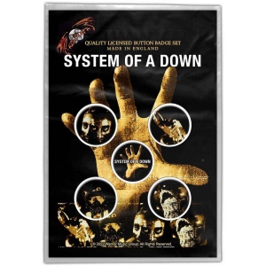 System Of A Down - Hand Button Badge Pack ryhmässä MERCH @ Bengans Skivbutik AB (4400595)