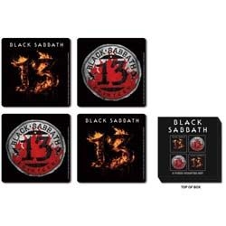 Black Sabbath - 13 4 Piece Set Cork Coaster ryhmässä Minishops / Black Sabbath @ Bengans Skivbutik AB (4400636)