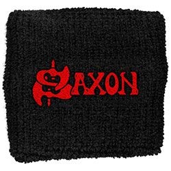 Saxon - Fabric Wristband: Red Logo (Loose) ryhmässä MERCH @ Bengans Skivbutik AB (4400703)