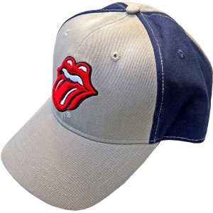 Rolling Stones - Classic Tongue Grey/Navy Baseball C ryhmässä MERCH @ Bengans Skivbutik AB (4400849)