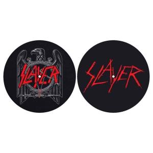 Slayer - Eagle/Scratched Logo Slipmat Pair ryhmässä MERCH @ Bengans Skivbutik AB (4400938)