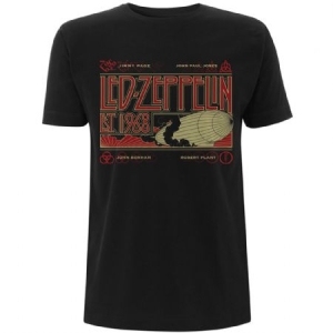 Led Zeppelin - Unisex T-Shirt: Zeppelin & Smoke (Small) ryhmässä Minishops / Led Zeppelin @ Bengans Skivbutik AB (4401006)