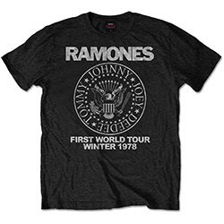 Ramones - Unisex T-Shirt: First World Tour 1978 (Small) ryhmässä Minishops / Ramones @ Bengans Skivbutik AB (4401010)