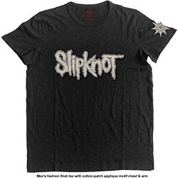 Slipknot - Unisex T-Shirt: Logo & Star (Applique) (Small) ryhmässä Minishops / Slipknot @ Bengans Skivbutik AB (4401037)