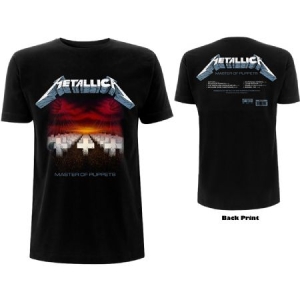 Metallica - Unisex T-Shirt: Master of Puppets Tracks (Back Print) (Small) ryhmässä MERCH @ Bengans Skivbutik AB (4401045)