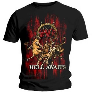 Slayer - Unisex T-Shirt: Hell Awaits (Large) ryhmässä MERCH @ Bengans Skivbutik AB (4401241)