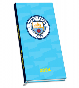 Manchester City Fc - Manchester City Fc 2024 Slim Diary ryhmässä MERCH / Kalenterit Varastomyynnit @ Bengans Skivbutik AB (4406373)